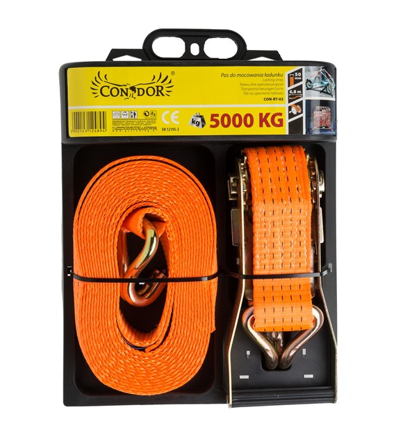 Pas do mocowania ładunku 6.8 m, 50 mm, 5000 kg