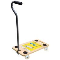 Platforma transportowa 580 x 290 mm, udźwig 200 kg, prostokątna, z dyszlem