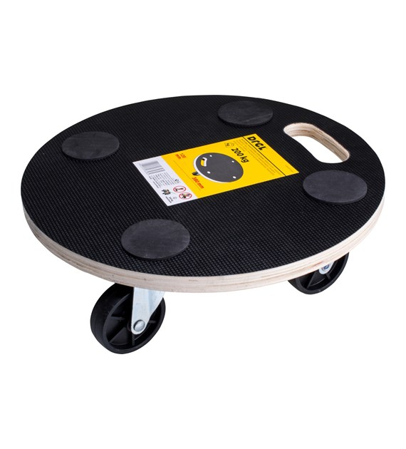 Platforma transportowa 380 mm, udźwig 200 kg, okrągła, laminowana FSC 100%, certyfikat PBN-COC-062817