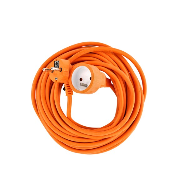 Przedłużacz ogrodowy 10 m, 3 x 1 mm2, 10 A, pomarańczowy, PVC, OMY, z uziemieniem