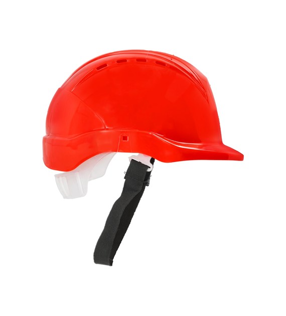 Kask budowlany, czerwony