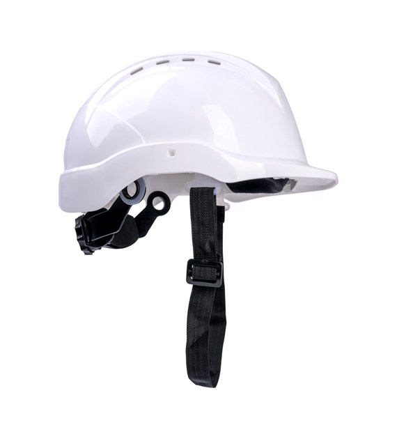Kask budowlany, regulacja automatyczna, biały