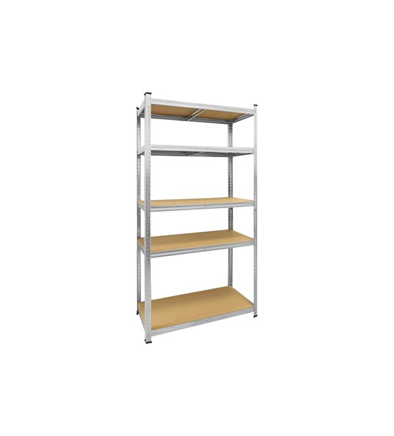 Regał magazynowy 90 x 40 x 180 cm, 175 kg, metalowy, galwanizowany