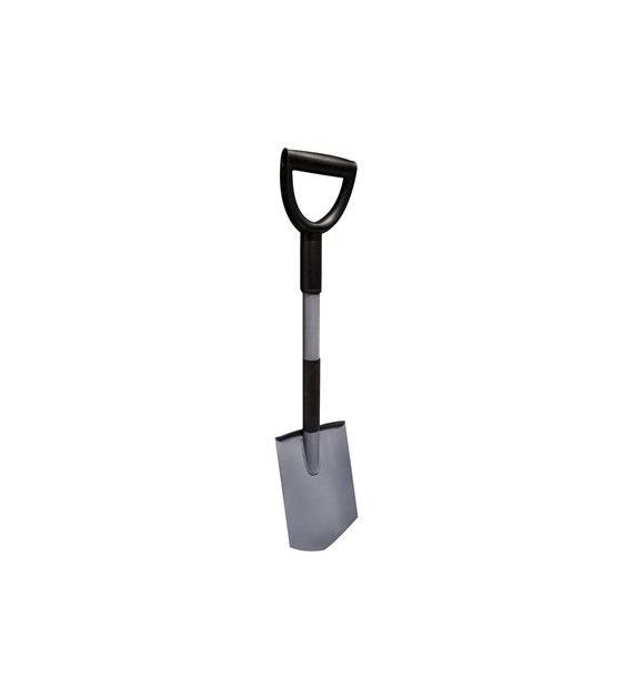 Szpadel ostry krótki (saperka), trzonek metalowy, plastikowy uchwyt