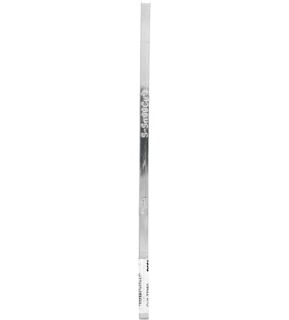 Laska cyny bezołowiowej 7 x 7 x 250 mm, 110 g, Sn99.3Cu0.7, kwadrat