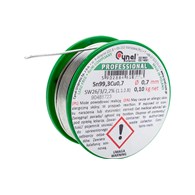 Spoiwo lutownicze bezołowiowe 0.7 mm, 100 g, Sn99.3Cu0,7, topnik SW26, szpulka