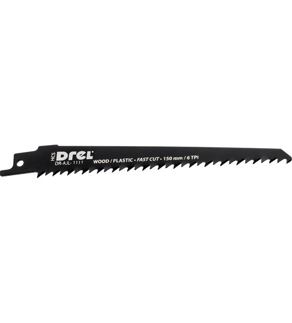 Brzeszczot do piły szablastej 150 x 19 x 1.25 mm, 6TPI, do drewna, PVC