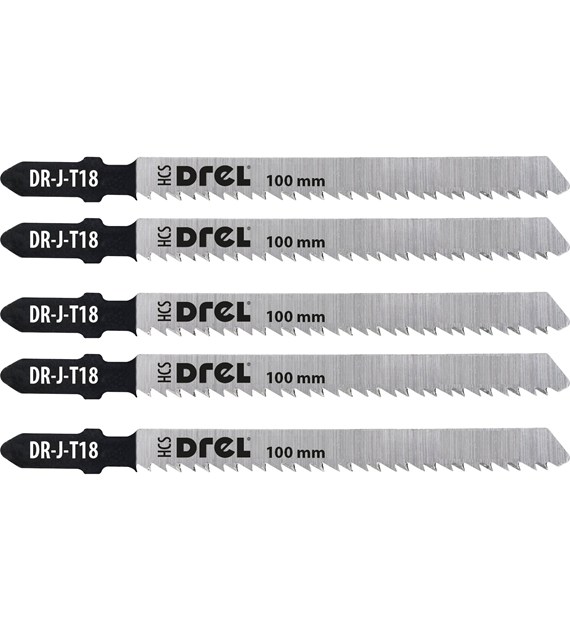 Brzeszczoty do wyrzynarek z uchwytem typu  T , 75 mm, 10 TPI, do drewna, PVC, 5 szt.