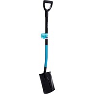 Szpadel prosty, trzonek metalowy, plastikowy uchwyt