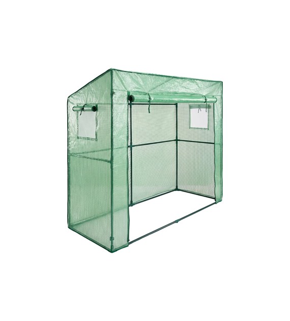 Szklarnia wolnostojąca 200x77x169/148 cm, siatka 140 g/m2, osłona z PE.