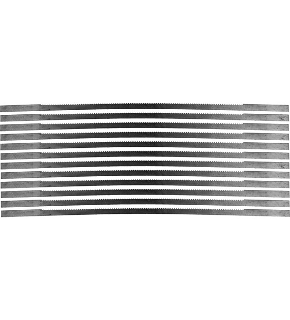 Brzeszczoty do piły włosowej 150 mm, ząb nr. 3, drewno-plastik, 12 szt.