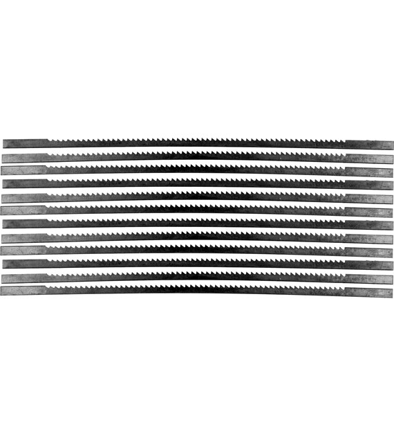 Brzeszczoty do piły włosowej 150 mm, ząb nr. 5, drewno-plastik, 12 szt.