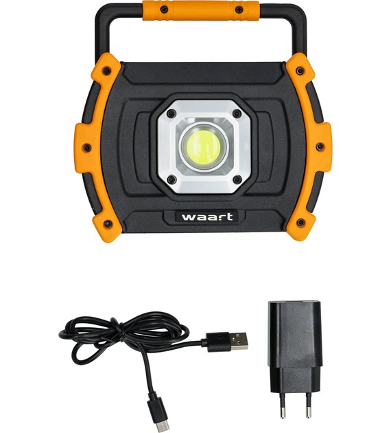 Reflektor 10 W, COB LED, akumulatorowy, USB