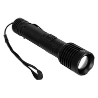 Latarka aluminiowa obudowa, zoom, USB, 400lm