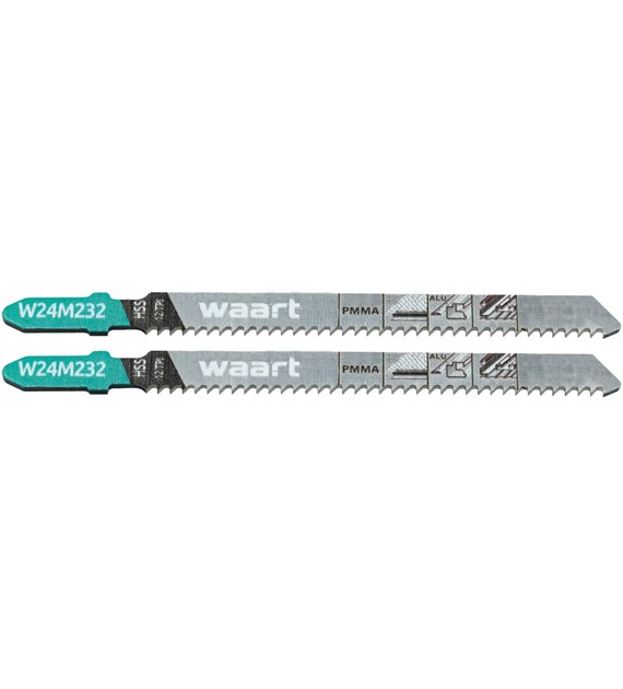 Brzeszczoty do wyrzynarek  z uchwytem typu  T , 75 mm, 12TPI, do metalu, PVC, PMMA, 2 szt.